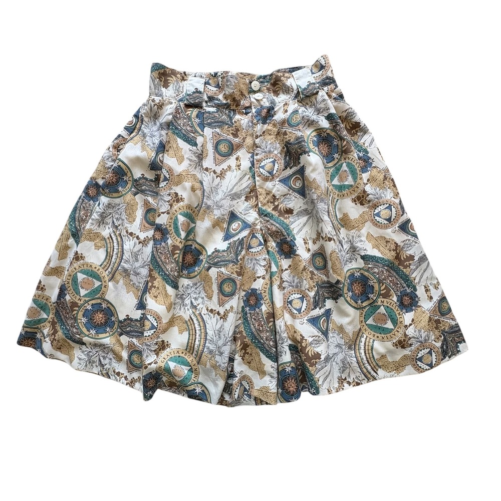 Railroad Shorts *NO SIZE‎ TAG* XS/S Abstract Pattern Artsy Art to Wear Whimsy
